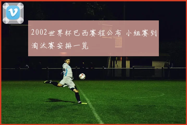 2002世界杯巴西赛程公布 小组赛到淘汰赛安排一览